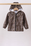 Camouflage print raincoat