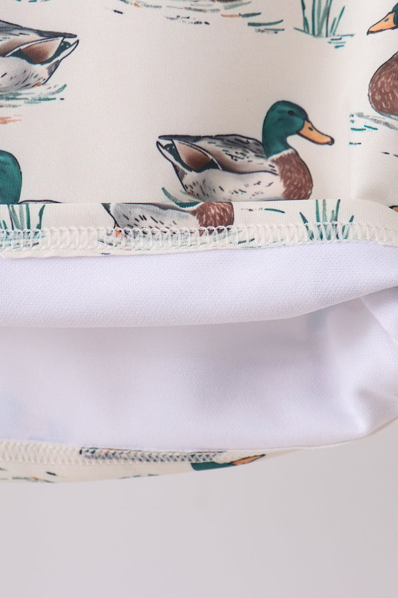 Sage duck print 2pc swimsuit