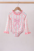 Blush floral bow rashguard