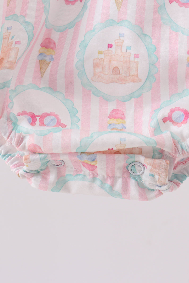 Castle ice cream smocked ruffle bubble