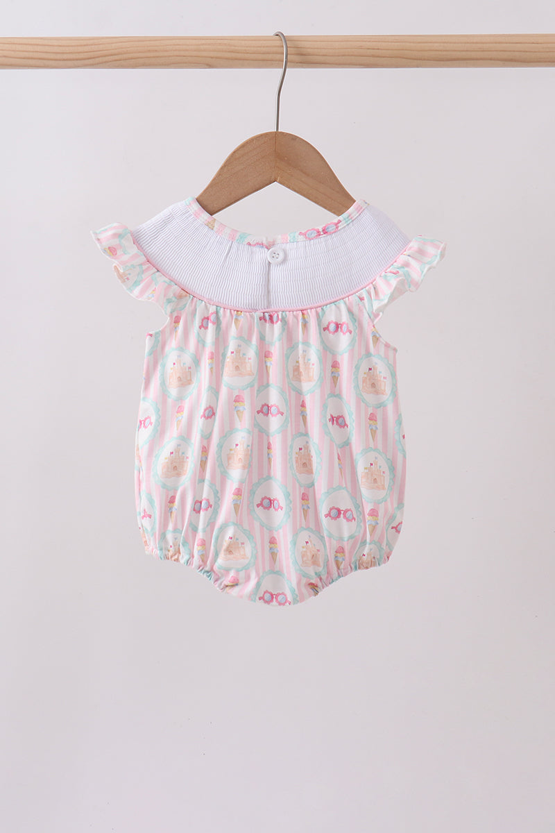 Castle ice cream smocked ruffle bubble