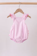 Pink stripe ruffle bubble